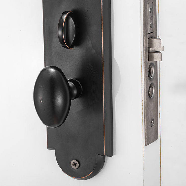 Cerradura de puerta de entrada con llave y manija de palanca para