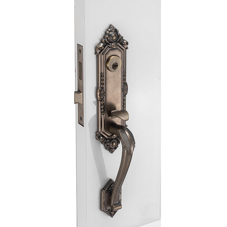 Cerradura de la manija de la puerta de entrada de la puerta delantera de lujo de la aleación de zinc para la puerta doble