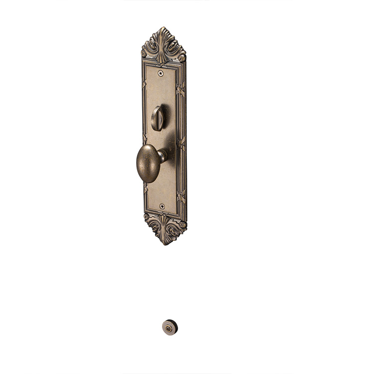 Manija de latón forjado macizo pulido cepillado Llaves de la manija de entrada Cerradura de puerta mecánica