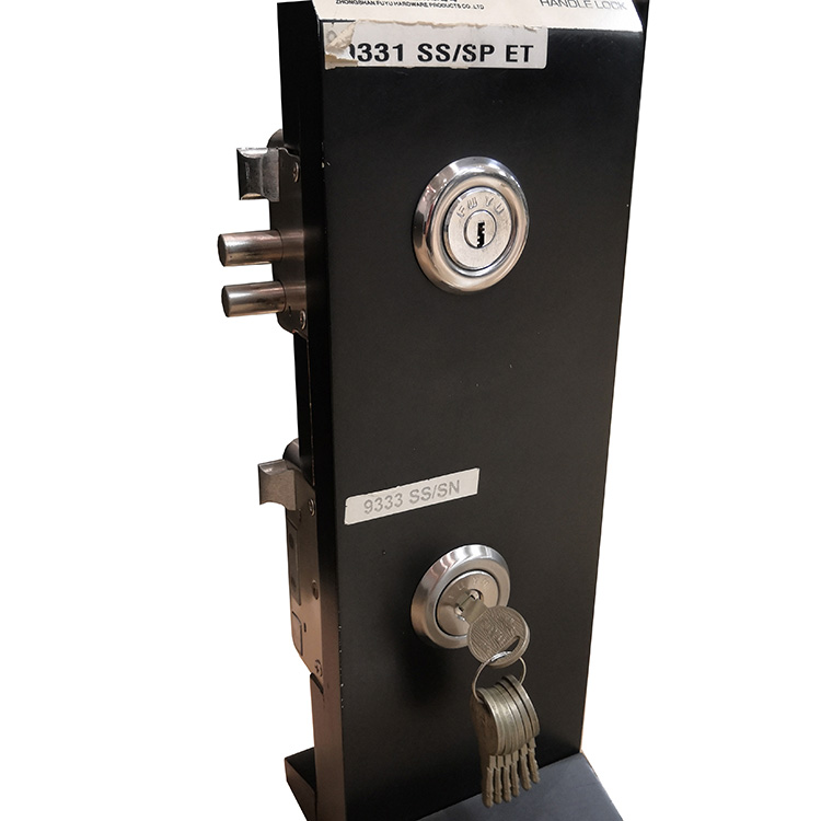 Estilo americano de latón cilindro de acero inoxidable cerradura de borde para puerta de entrada