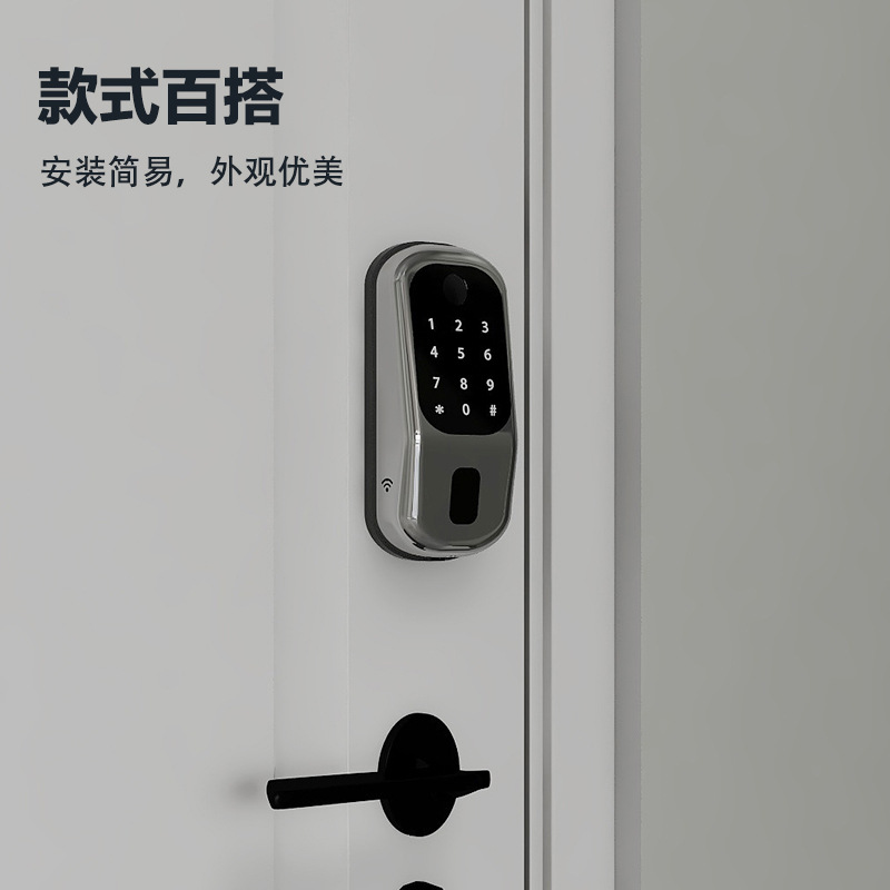 Fábrica de suministro directo de fábrica Smart Lock Hogar Anti-Robo Apartamento Puerta de madera Aplicación Remoto Contraseña inteligente Bloqueo IC Tarjeta Huella digital Bloqueo