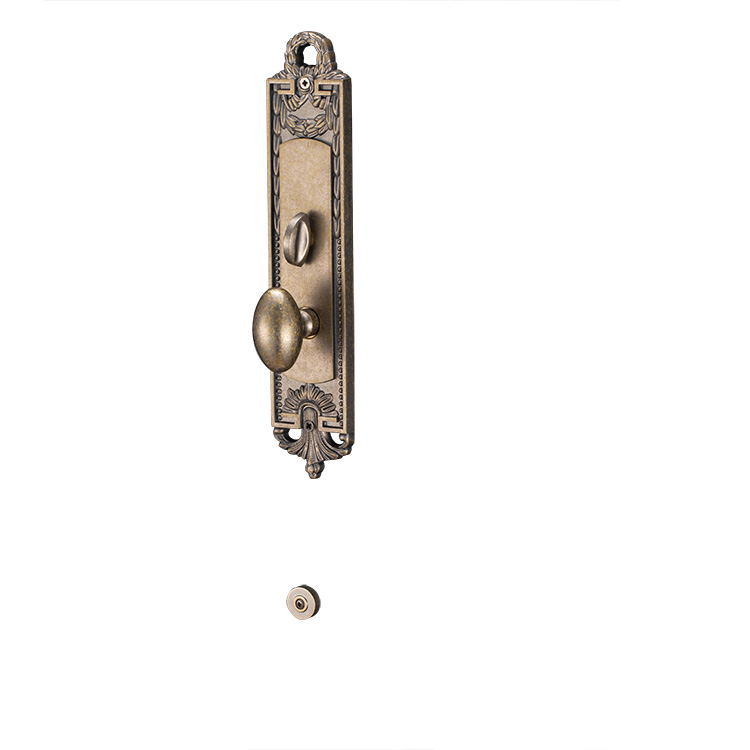 Conjunto de cerradura de puerta de embutir de cerradura de puerta principal de entrada de manija de aleación de zinc de lujo moderno