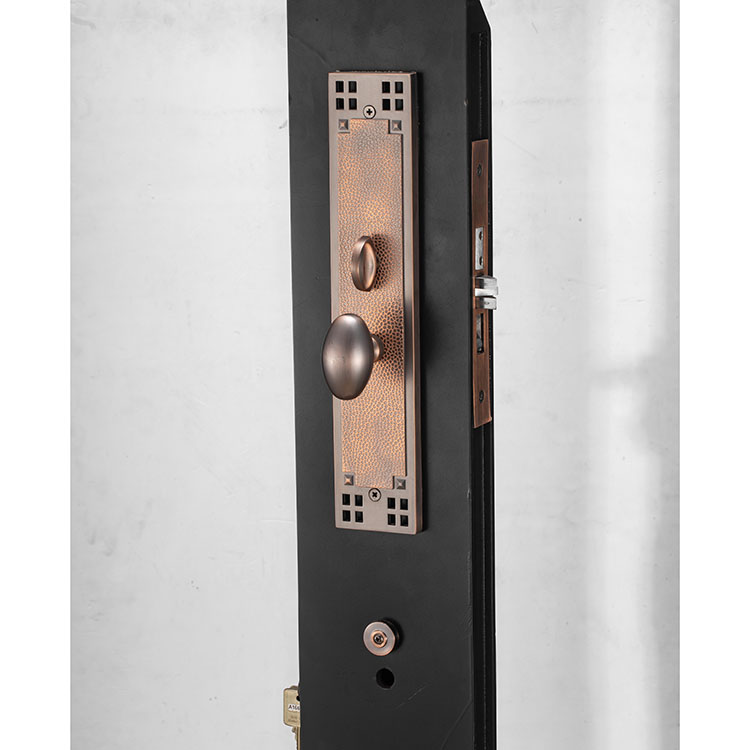 Cerradura de puerta de entrada de aleación de zinc de cobre antiguo tenue, cerradura de puerta de entrada de estilo diseñado de lujo