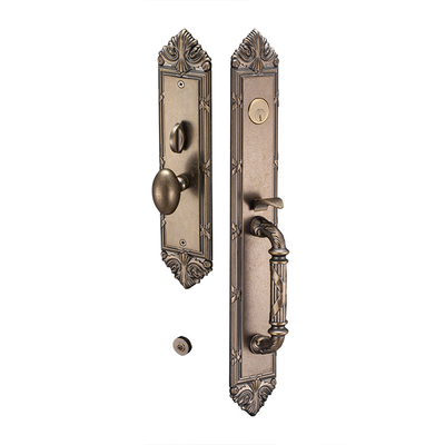 Manija de latón forjado macizo pulido cepillado Llaves de la manija de entrada Cerradura de puerta mecánica