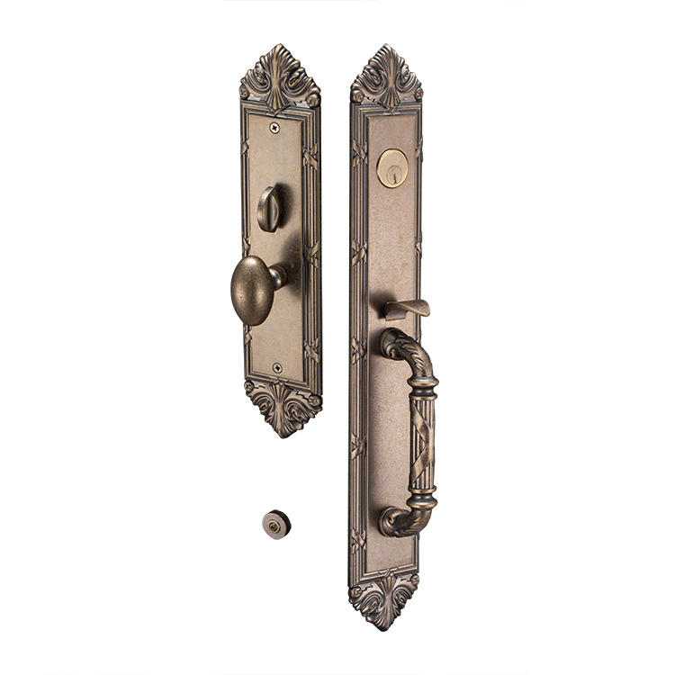 Cerradura de la manija de la entrada de la puerta delantera de la manija de la puerta delantera del conjunto de manija de aleación de zinc y bronce frotado con aceite de un solo cilindro