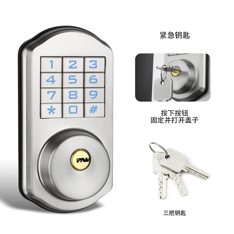 Deadbolt de entrada sin llave electrónica con tuya wifi cerradura de puerta inteligente
