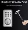 Contraseña Desbloquear puerta de metal aleación de zinc smart eadbolt lock sin cerdo