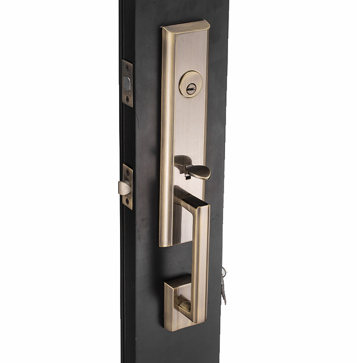 Empuñadura de aleación de zinc con palanca de bloqueo de puerta ficticia activa de cerrojo de seguridad único de latón