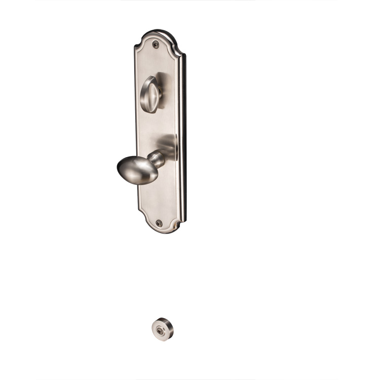 Manija de puerta corredera de seguridad para el hogar moderna Cerradura de puerta de entrada de palanca de embutir de latón industrial