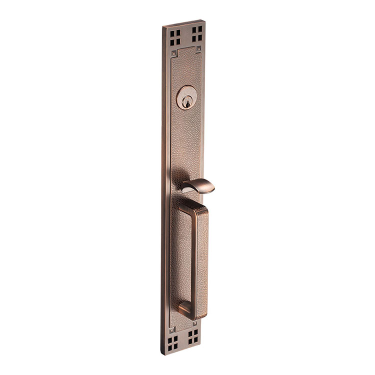 Cerradura de puerta de entrada de aleación de zinc de cobre antiguo tenue, cerradura de puerta de entrada de estilo diseñado de lujo