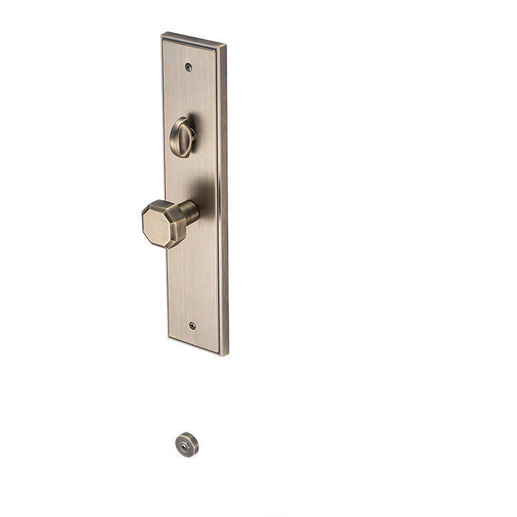 Cerradura de puerta del oro de 24k del material de cobre puro de lujo de la aleación de zinc para la puerta de entrada doble