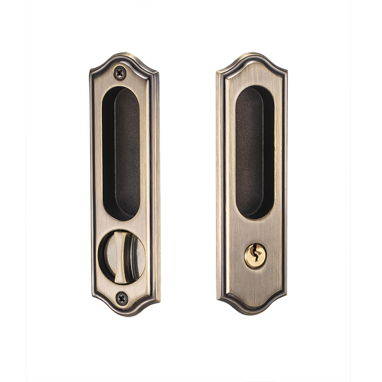 Estilo asiático oculto de la puerta de madera de la puerta de madera de la puerta deslizante gancho