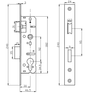 Cerradura europea de la cerradura del cuerpo de la puerta de la puerta de 30x92mm de la puerta para la puerta de madera o la cerradura de la puerta de acero