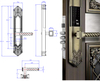Cerradura de puerta inteligente Cerradura de huella digital Cerradura de contraseña